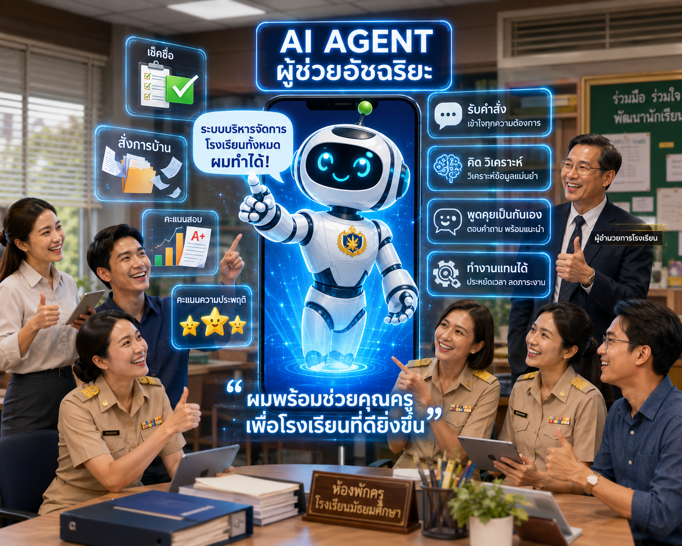 Qmio School AI Agent — ผู้ช่วยอัจฉริยะสำหรับโรงเรียนมัธยมศึกษา